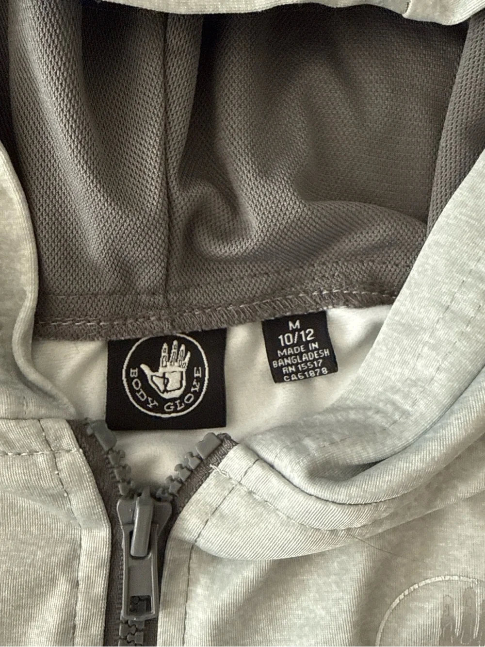 Body Glove Kids Two-Tone Silver and Gray Hooded track suit set